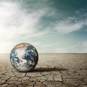 climate change with dry soil